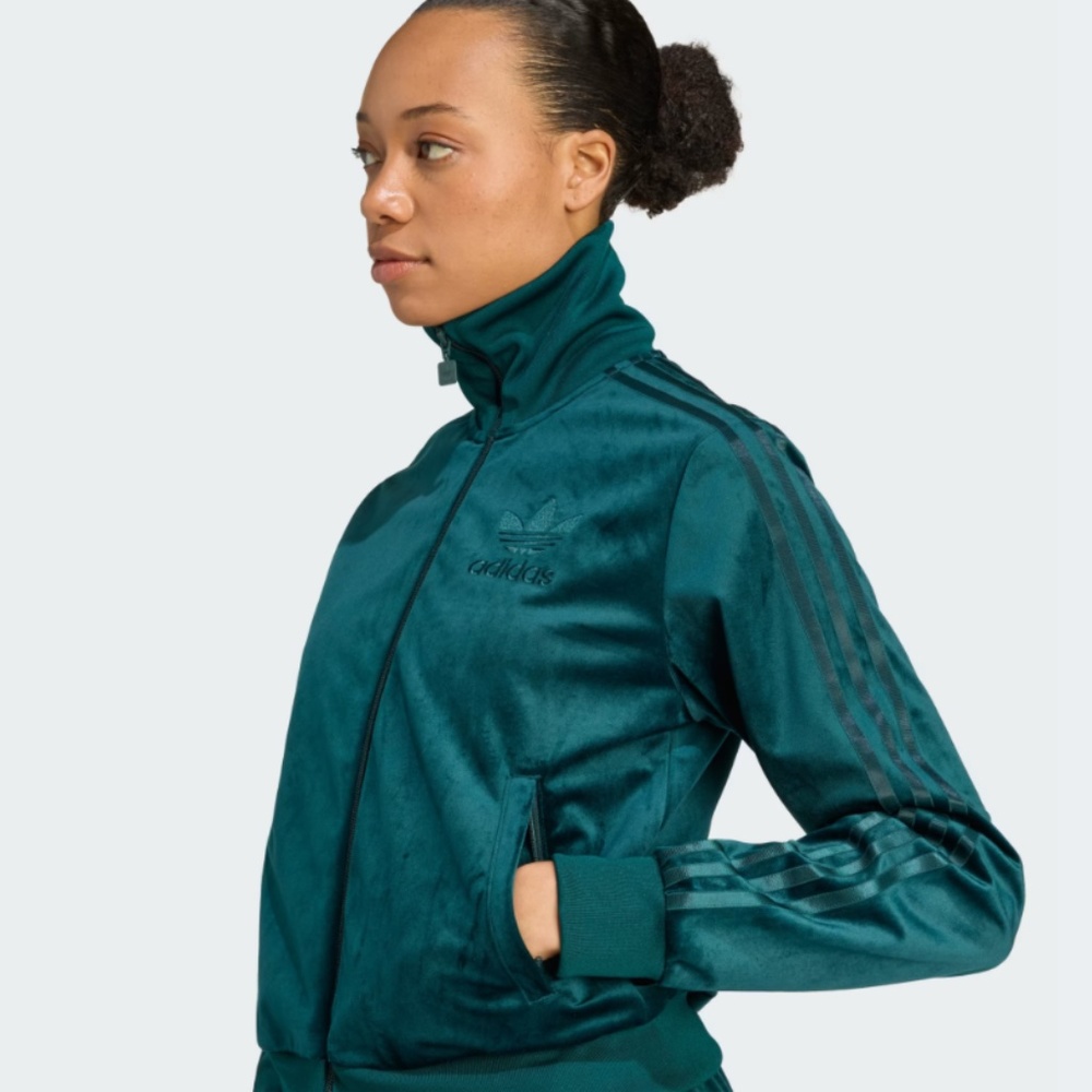 Adicolor Velour Track Jacket Aurora Ivy